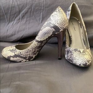 Faux Snake Skin Heels